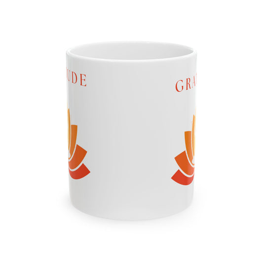 Gratitude Ceramic Mug - Inspirational Coffee Cup