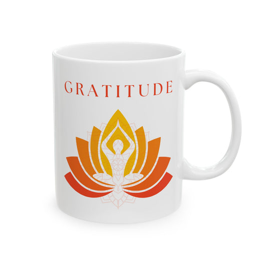 Gratitude Ceramic Mug - Inspirational Coffee Cup